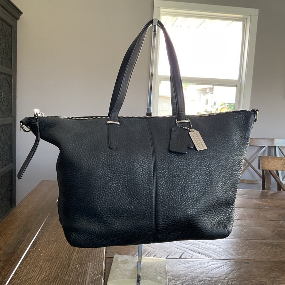 Coach Bleeker black Pebbled Leather Tote